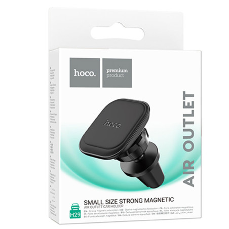 Hoco Suport Auto, Magnetic, montaj Ventilatie, MultiAngle, Compact, Black