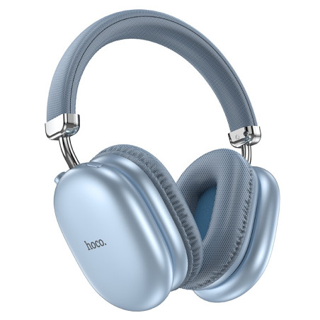 Hoco W35 Max - Casti Wireless, Over Ear, BT 5.3, Stand-By 200h, 800mAh, suport card, Joy | Blue Sky