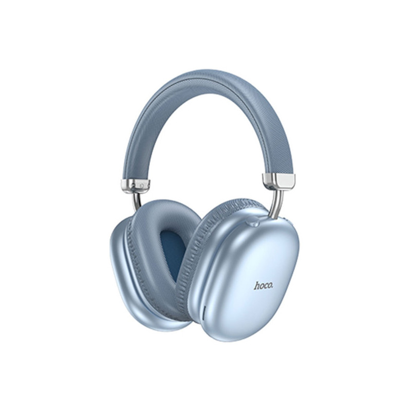 Hoco W35 Max - Casti Wireless, Over Ear, BT 5.3, Stand-By 200h, 800mAh, suport card, Joy | Blue Sky