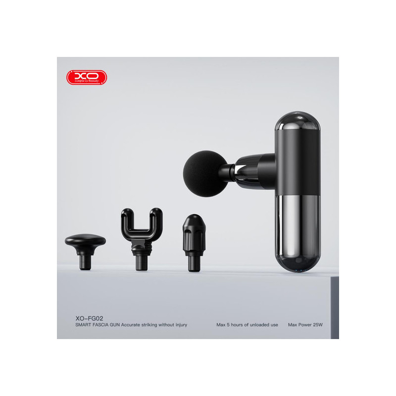 XO Aparat de Micro Masaj, 900mAh, 6 trepte de viteza, Fascia Gun, TARNISH