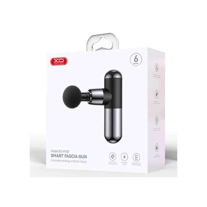 XO Aparat de Micro Masaj, 900mAh, 6 trepte de viteza, Fascia Gun, TARNISH