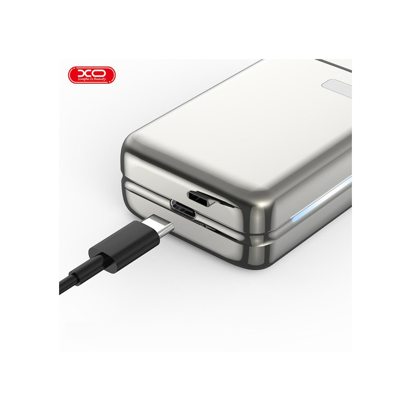 XO Aparat de ras barba, portabil, Double Blade, 5W, Waterproof, Crome Silver