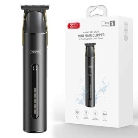 XO  Aparat Trimmer Barba / Par, portabil, 8W, 2000mAh, Smart Electro, Black