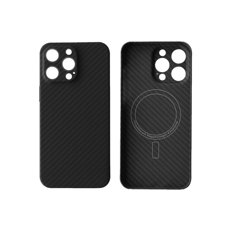 Husa Kevlar » iPhone 16 Pro, Aramid Fiber, MagSafe UltraThin, Black
