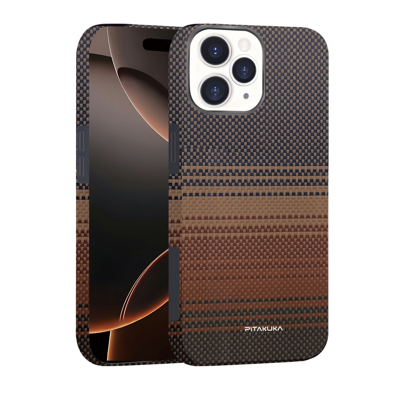 Husa Aramid PTK » iPhone gen 16, Kevlar Fiber, cu MagSafe, Sunset YELLOW